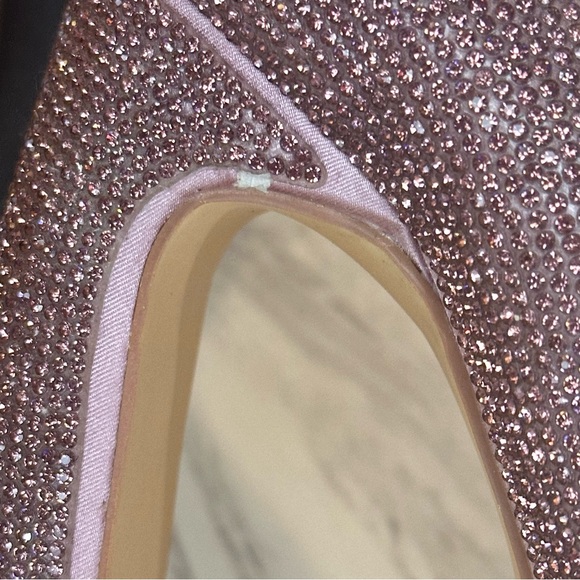 NWT Rhinestoned Block Heel Platform Pumps - Rose - Size 8.5 - Picture 17 of 17